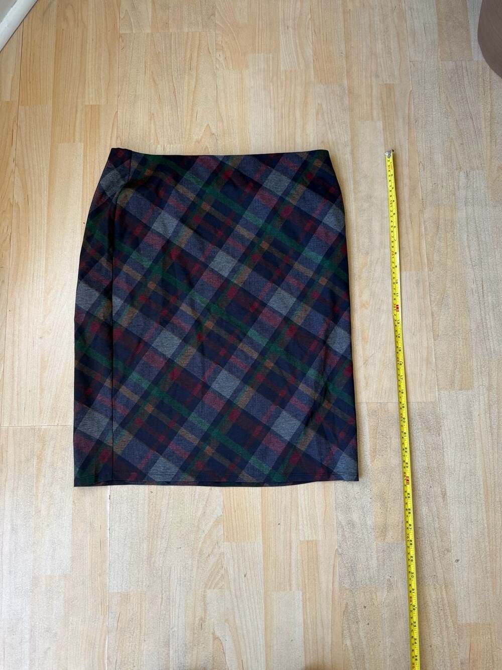 NYCC New York Clothing Co. Plaid Pull On Pencil Skirt Size Large